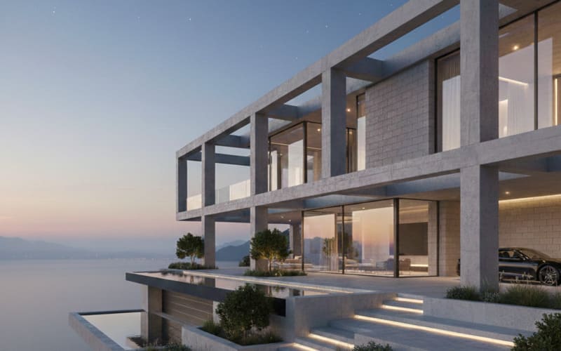 Монолитный железобетонный каркас + наполнение